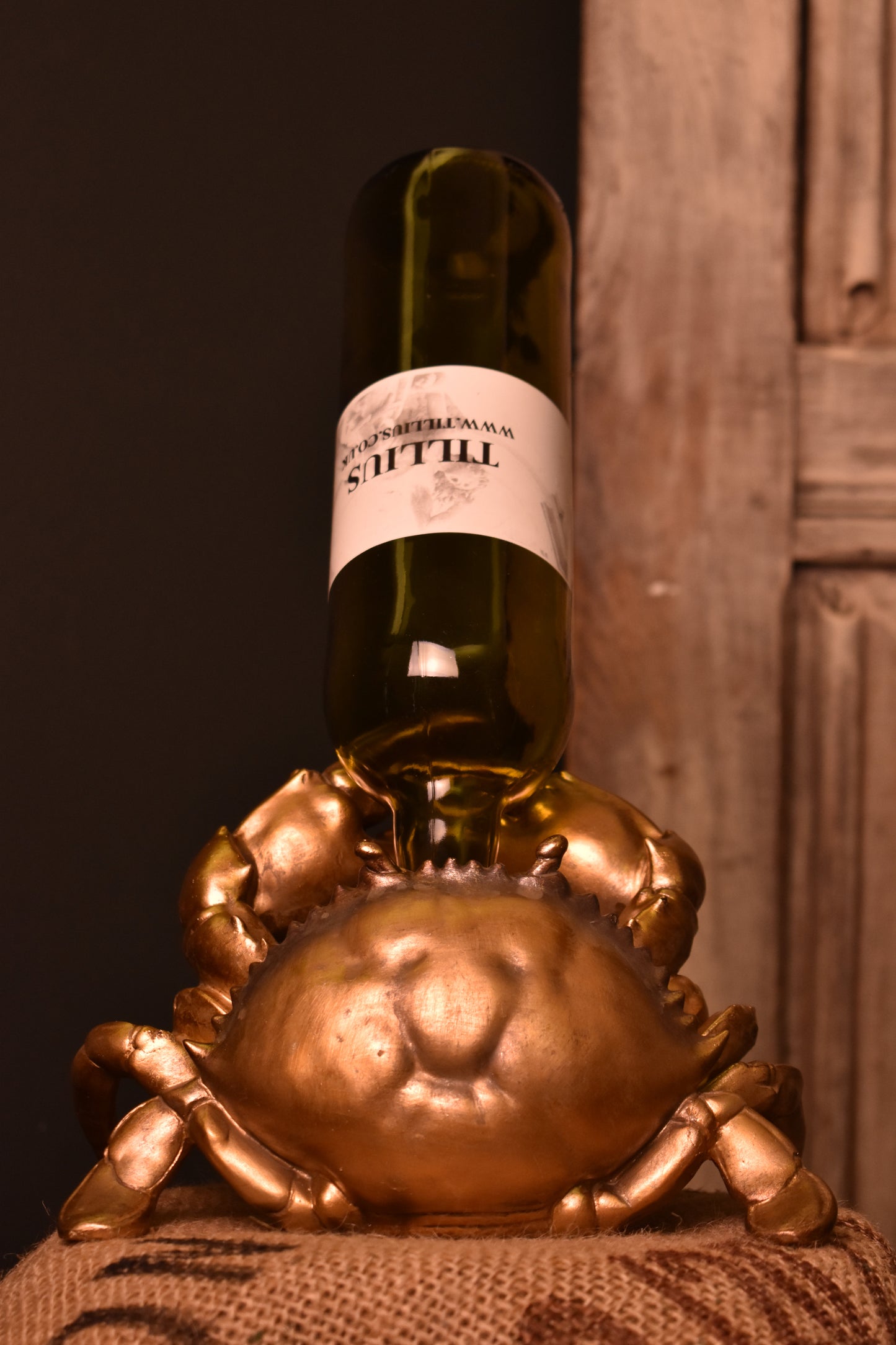 Gold Crab Bottle Holder