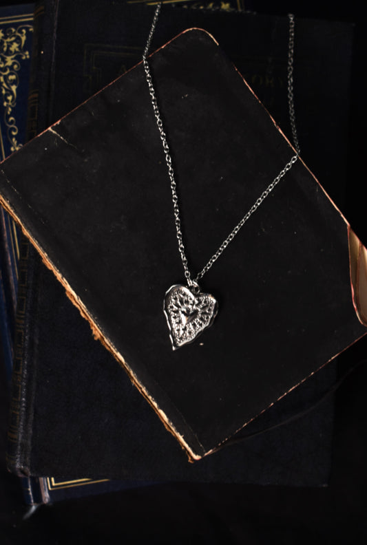 Forged Heart Necklace - Silver