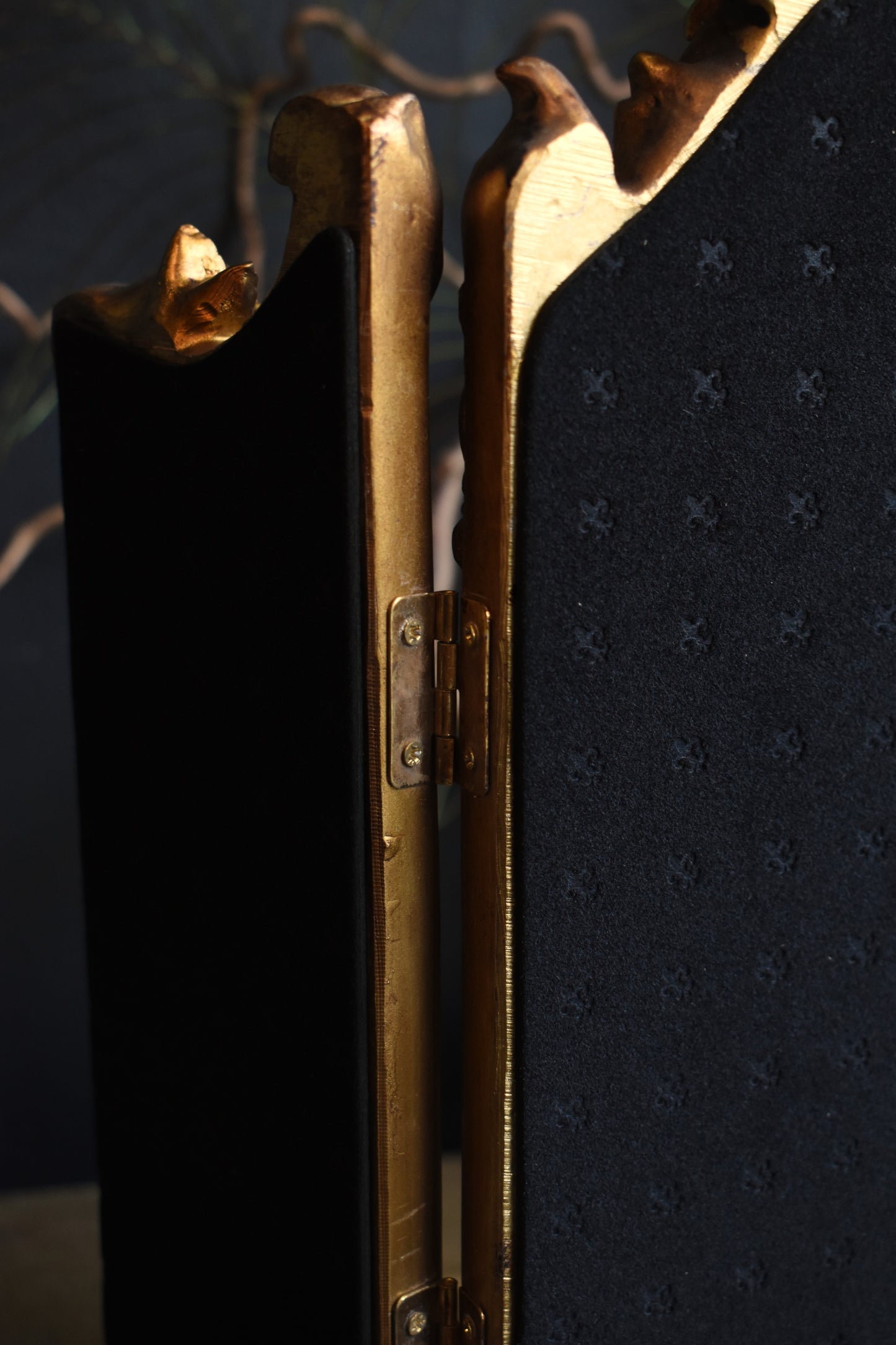Gold Ornate Floral Dressing Table Mirror