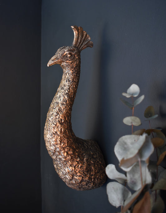 Gold Wall Peacock