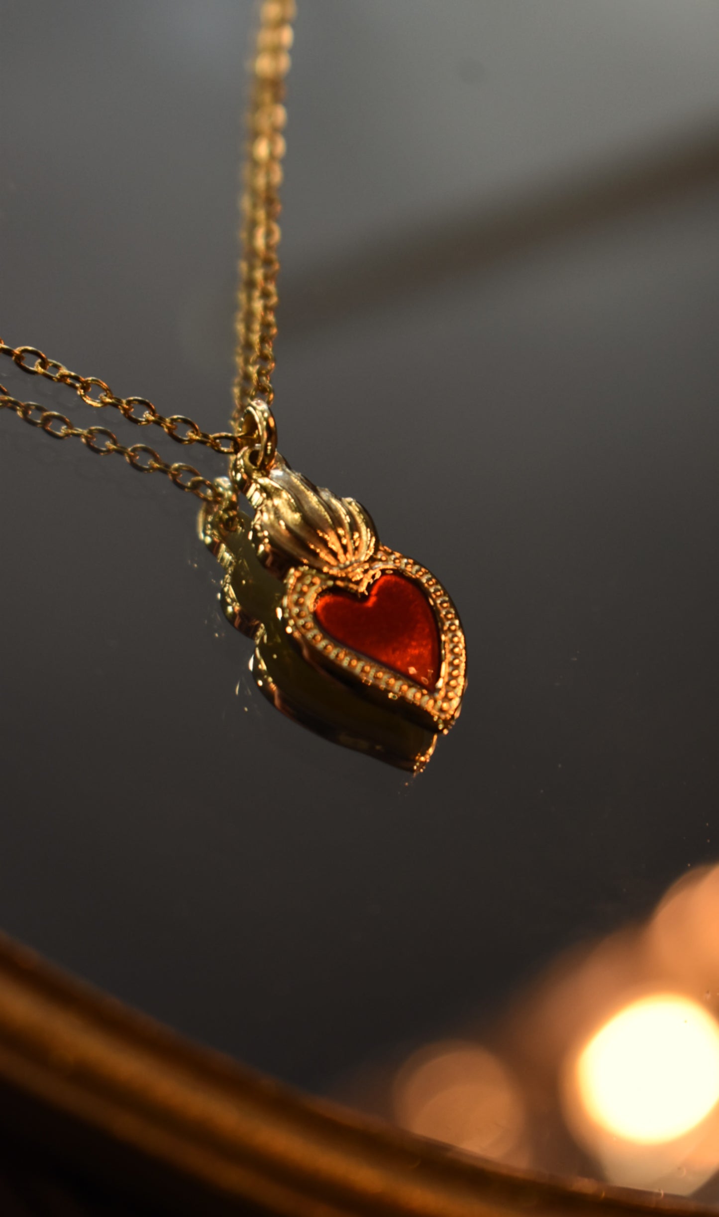 Roselight Heart Necklace ~ Gold