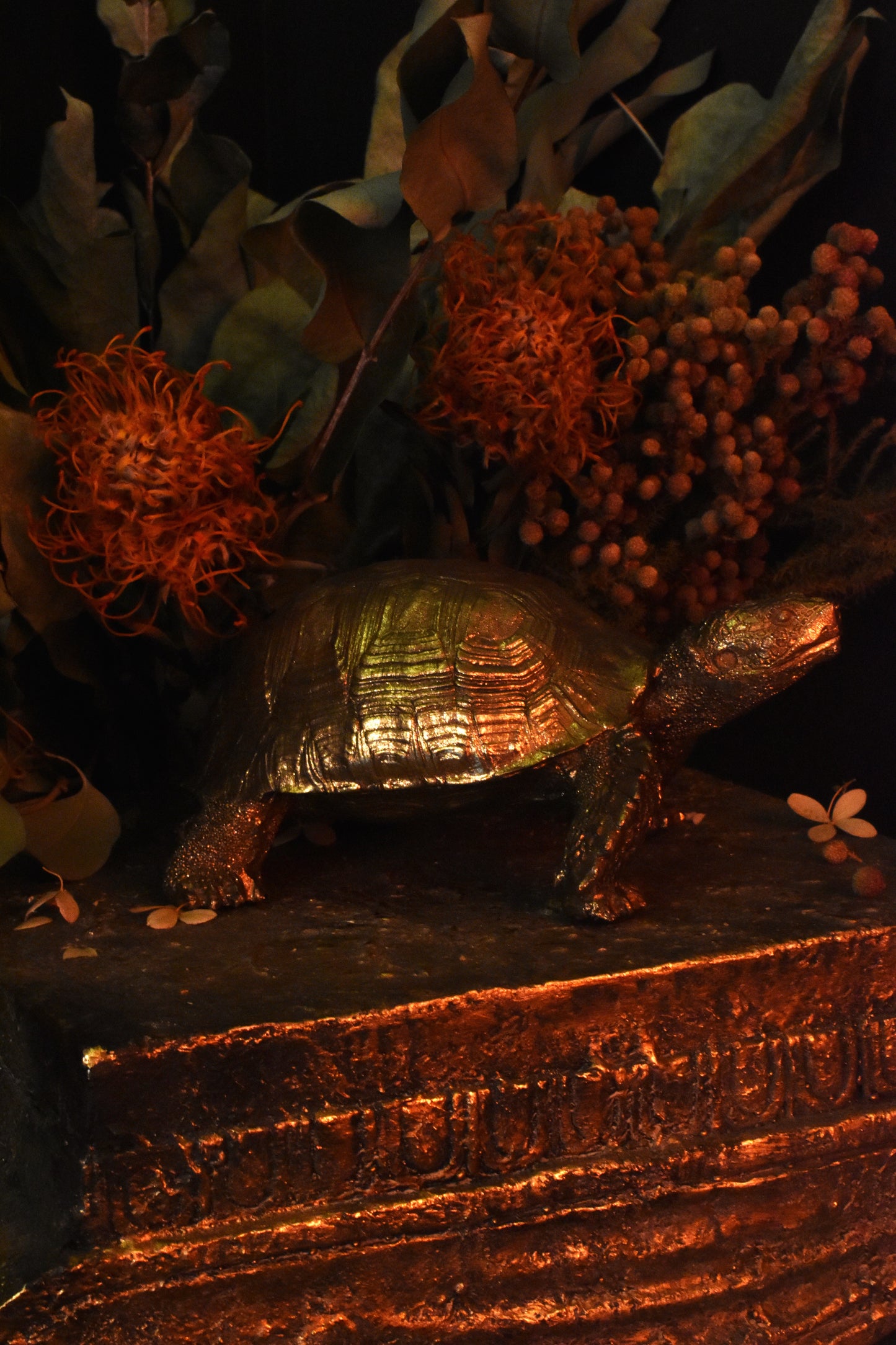 Small Gold Tortoise Figure