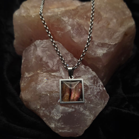 Silver Attacus atlas Wing Necklace