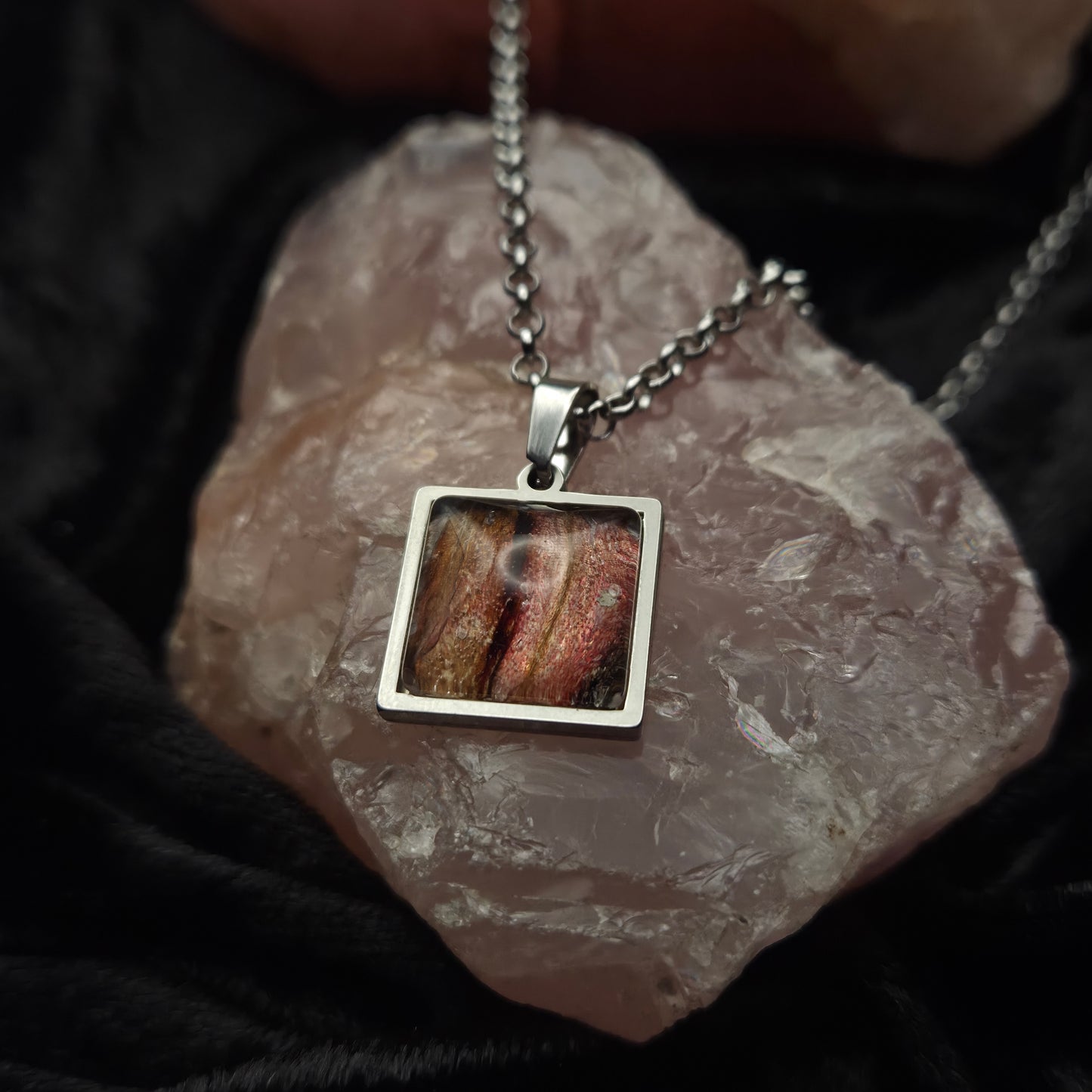 Silver Attacus atlas Wing Necklace