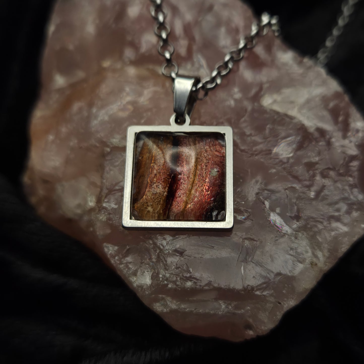 Silver Attacus atlas Wing Necklace