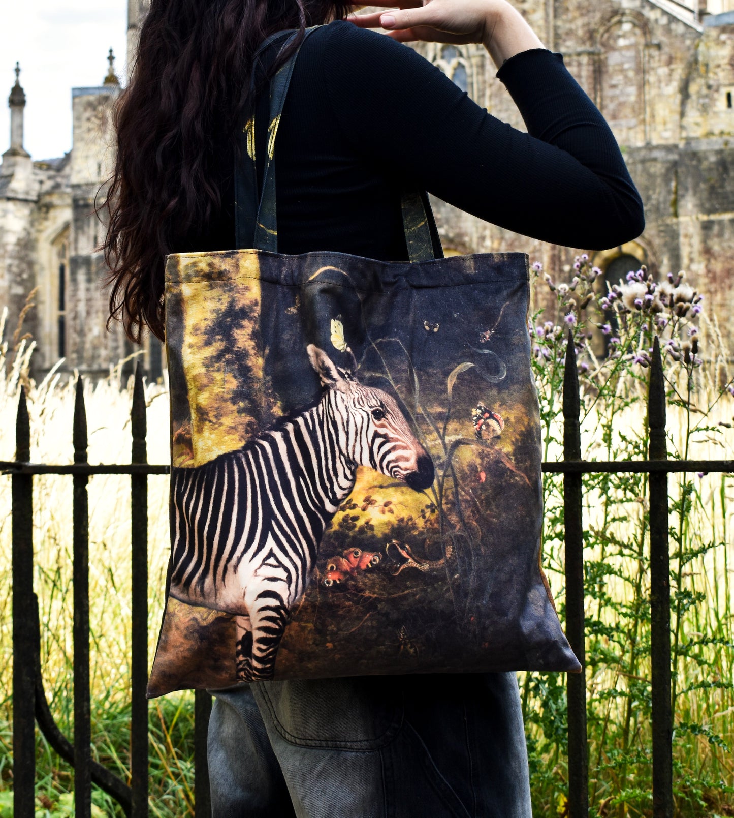Zebra - Velvet Classical Tote
