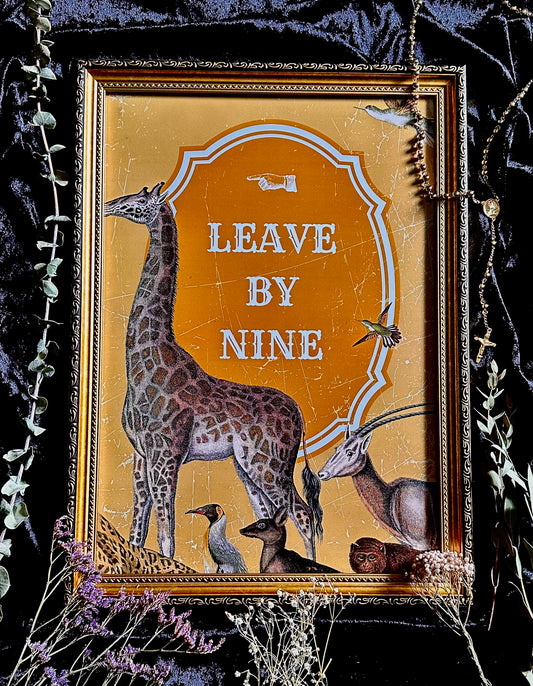 Leave By Nine A3 Print