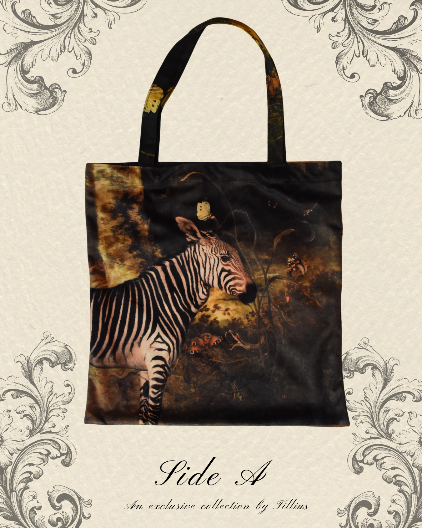 Zebra - Velvet Classical Tote