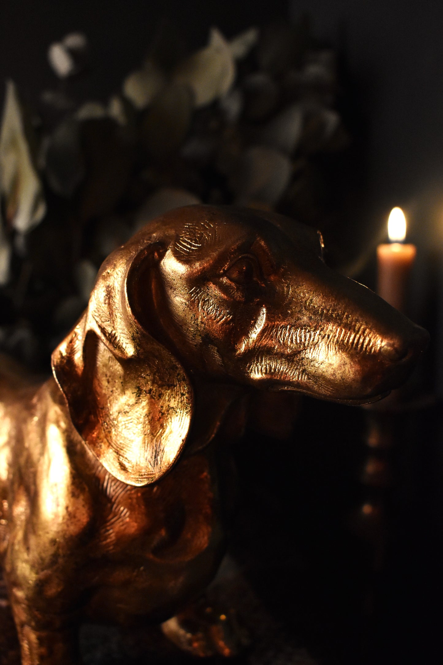 Gold Dachshund Ornament