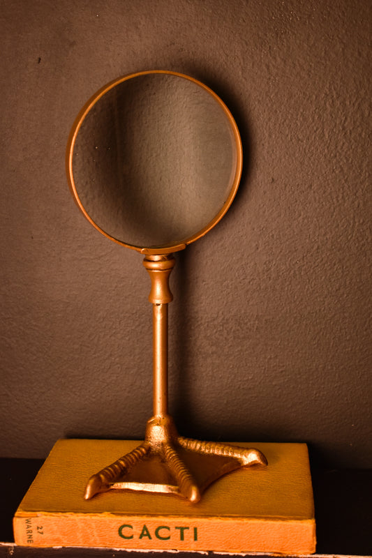 Gold Bird Leg Magnifying Glass