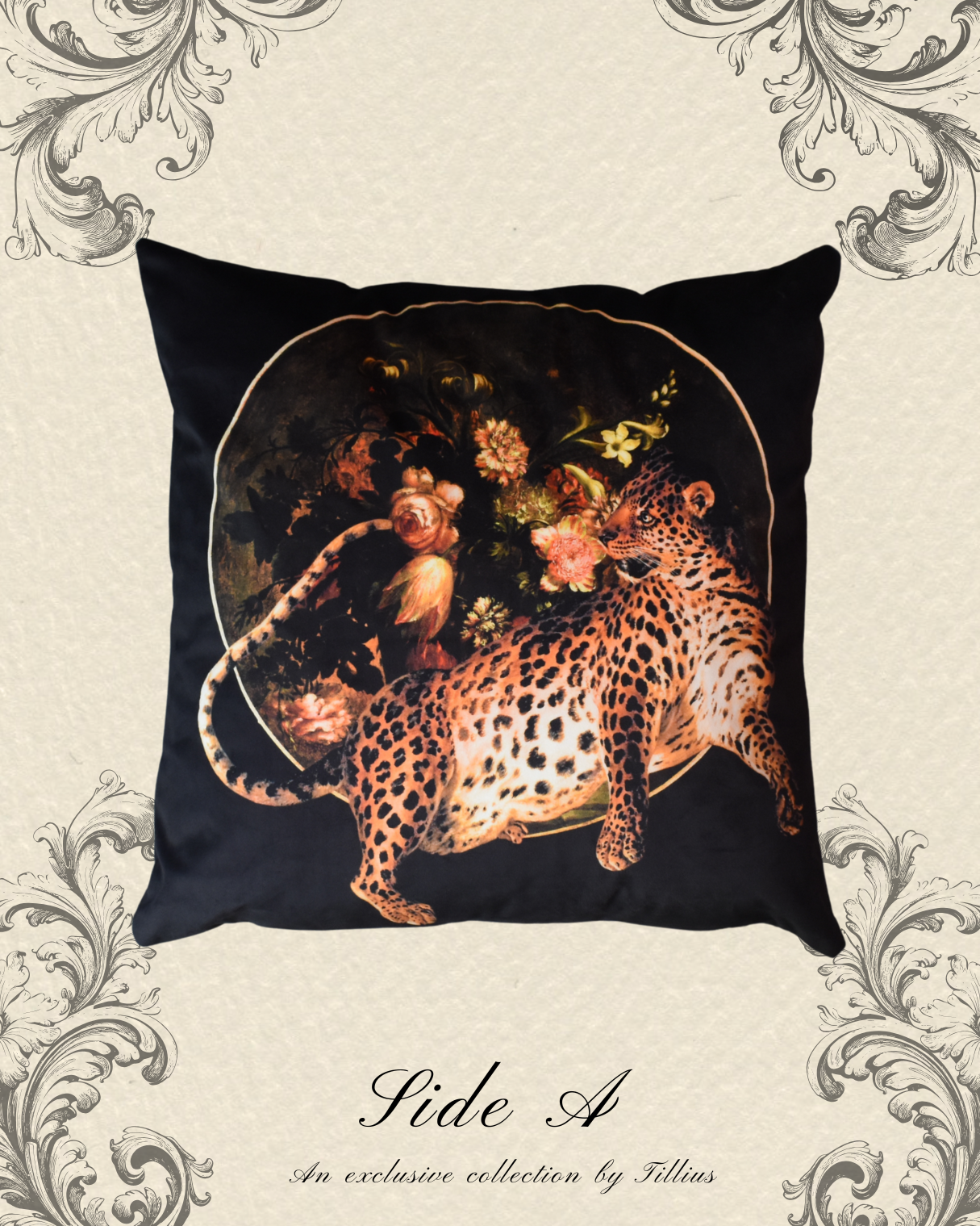Lone Leopard - Velvet Classical Cushion