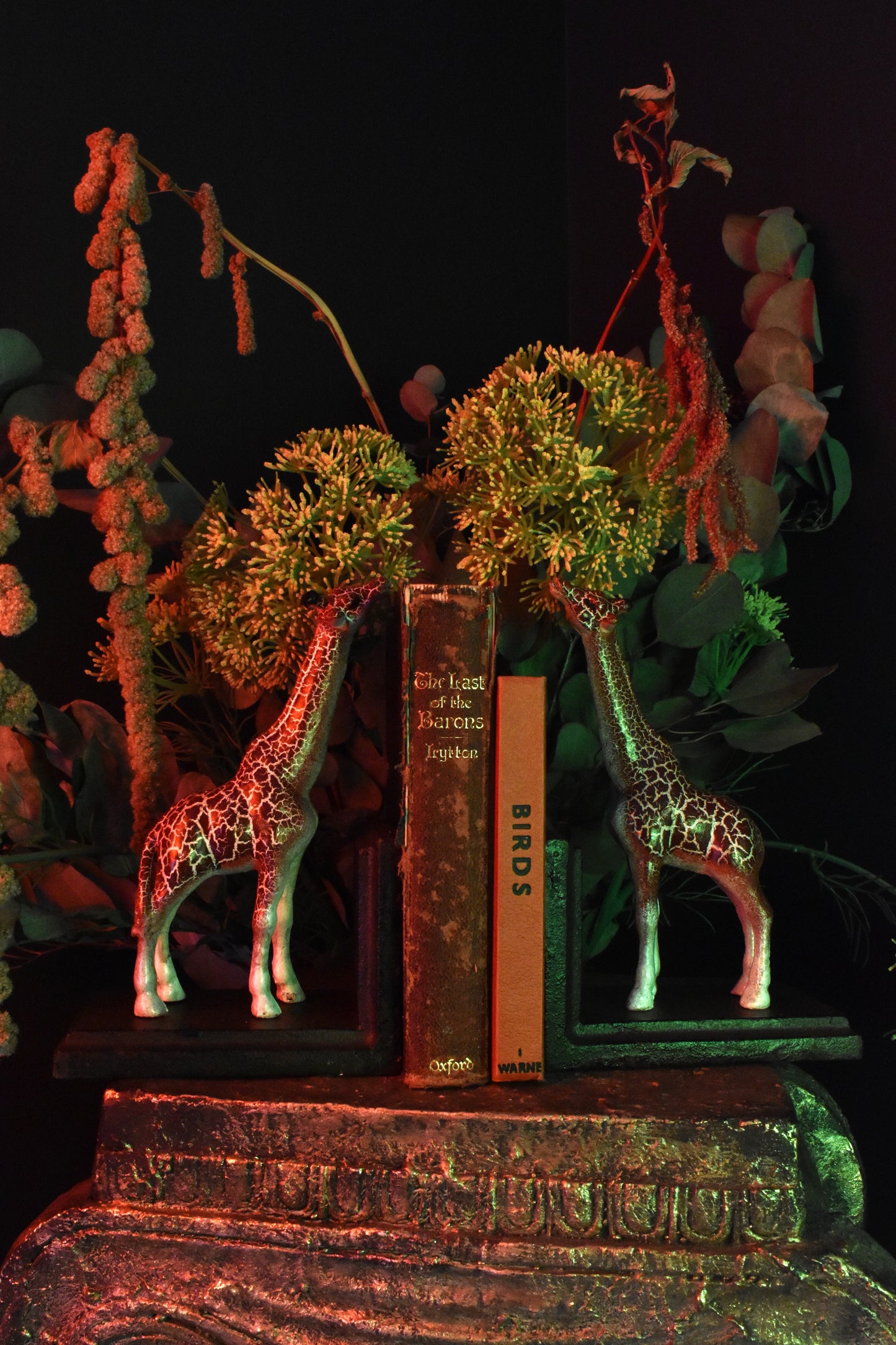 Pair of Cast Iron Giraffe Bookends