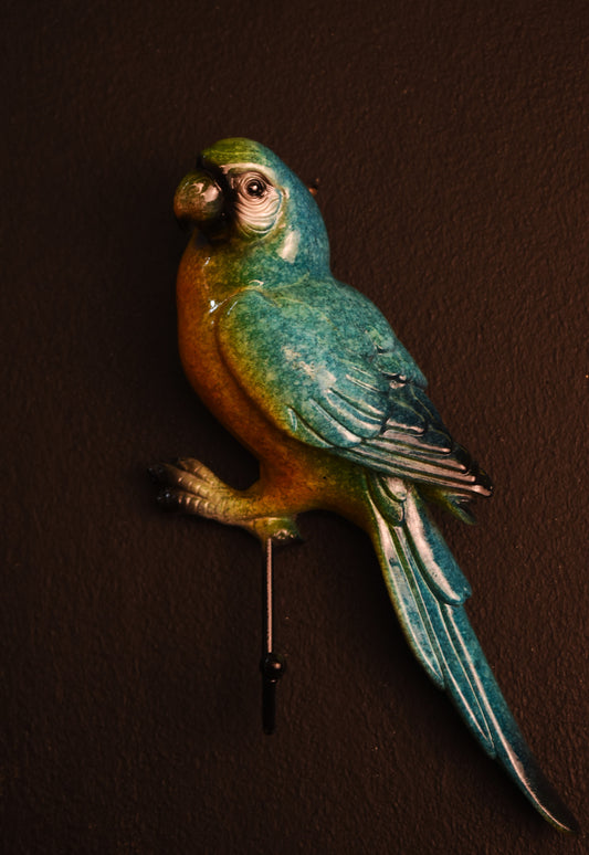 Painted Parrot Wall Hook