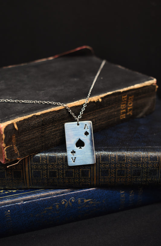 Silver Ace of Spades Necklace