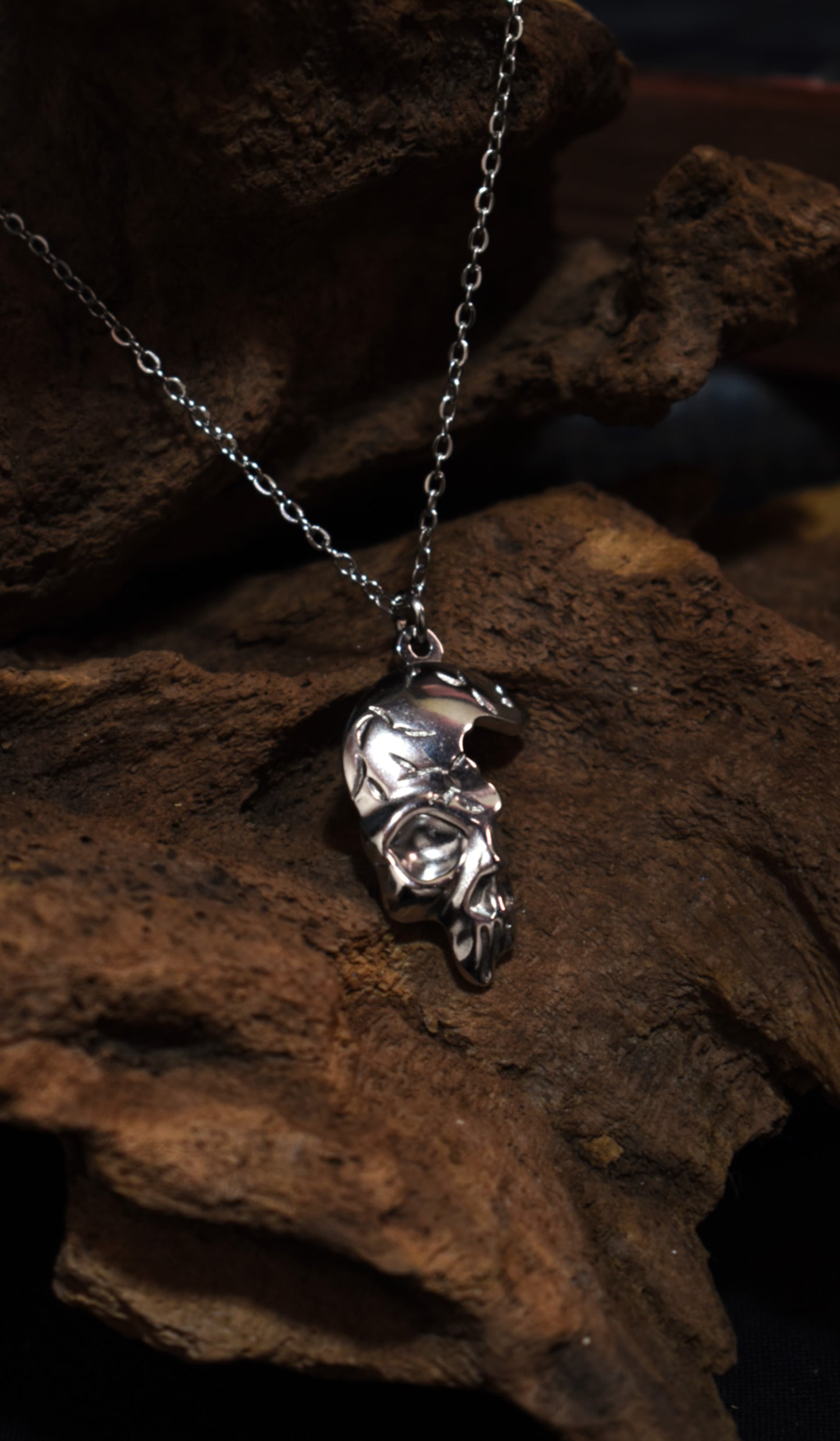 Fractured Fate Silver Necklace