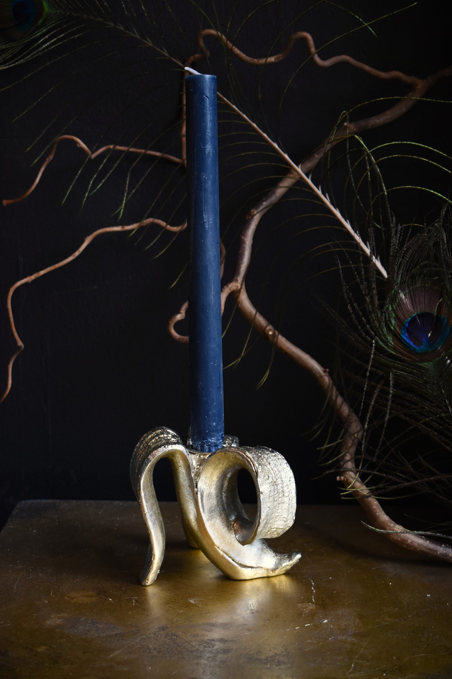 Peeled Banana Candle Holder ~ Silver