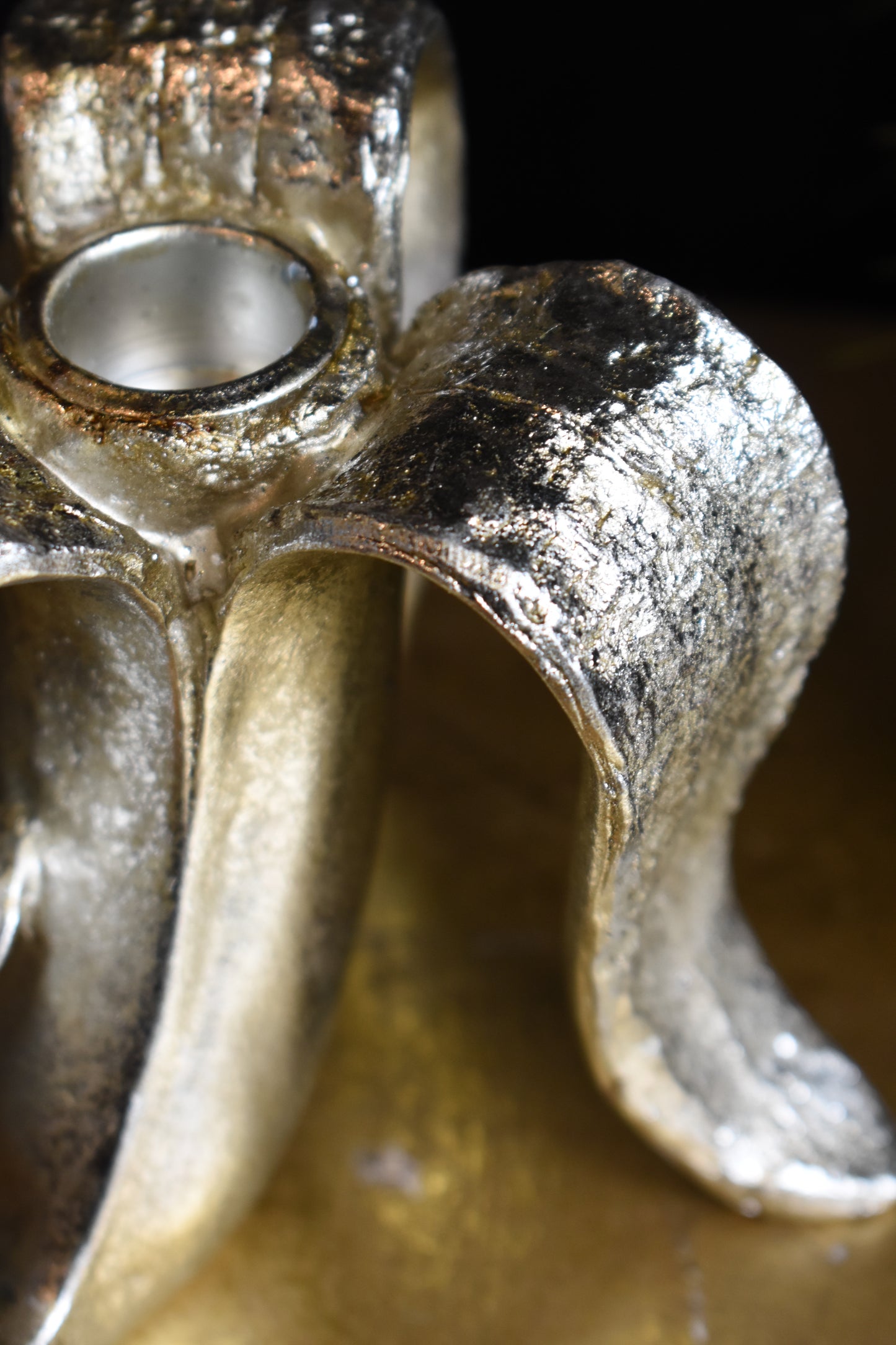 Peeled Banana Candle Holder ~ Silver