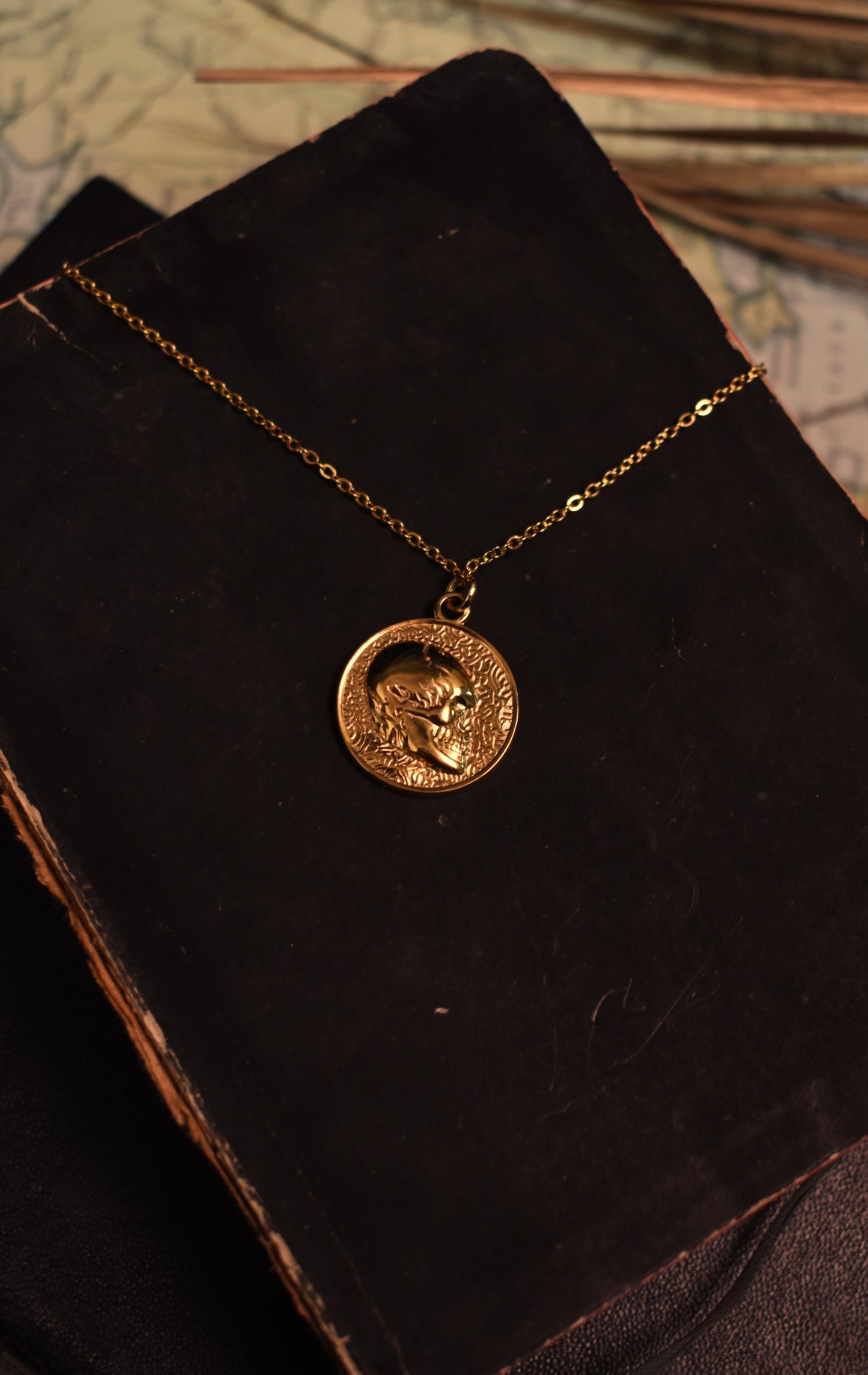 Memento Mori Gold Necklace