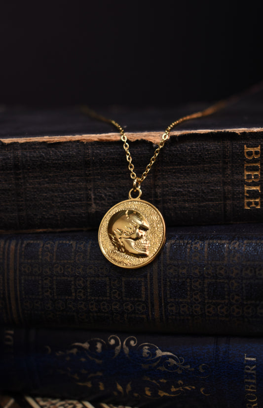 Memento Mori Gold Necklace