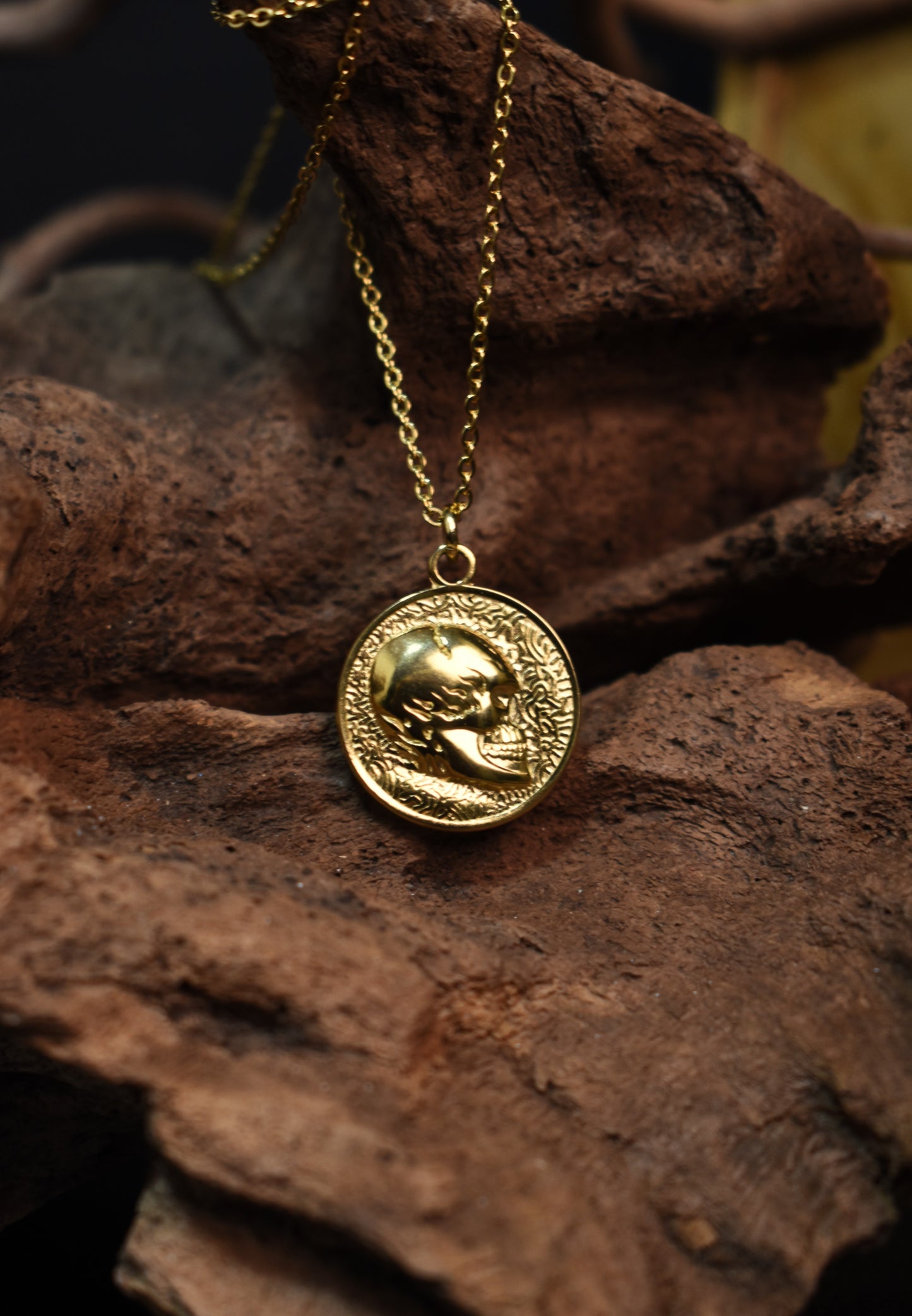 Memento Mori Gold Necklace