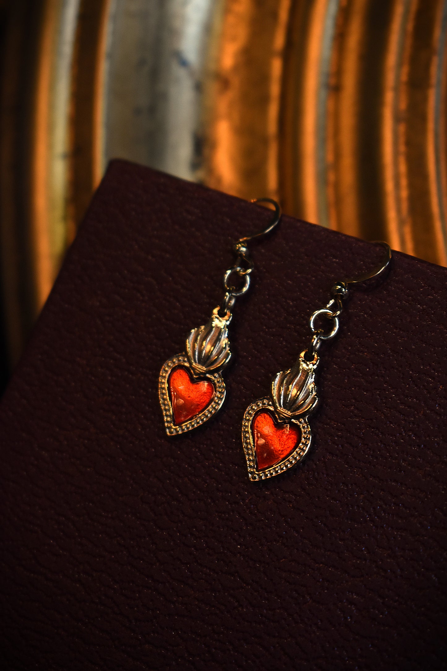 Roselight Heart Earrings ~ Gold