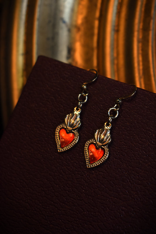 Roselight Heart Earrings ~ Gold
