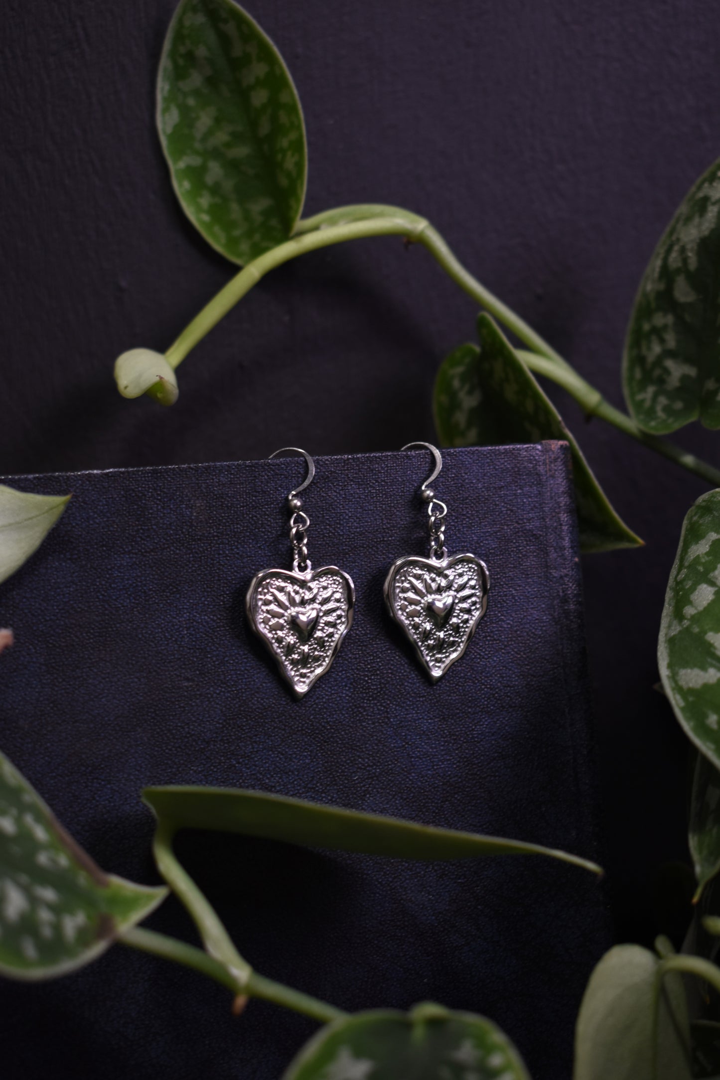 Forged Heart Earrings