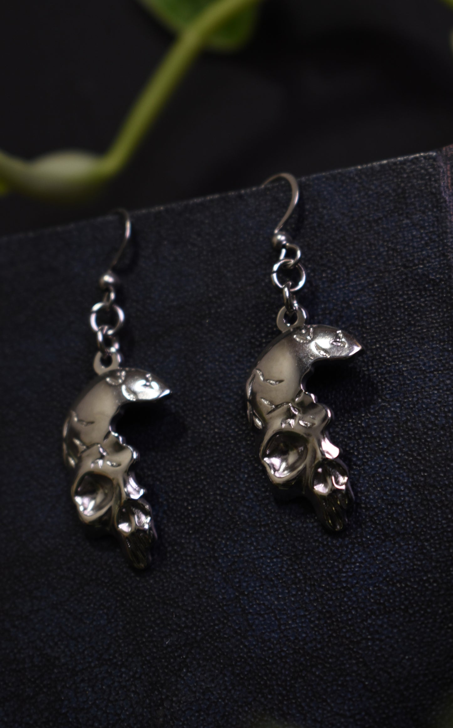 Fractured Fate Silver Earrings