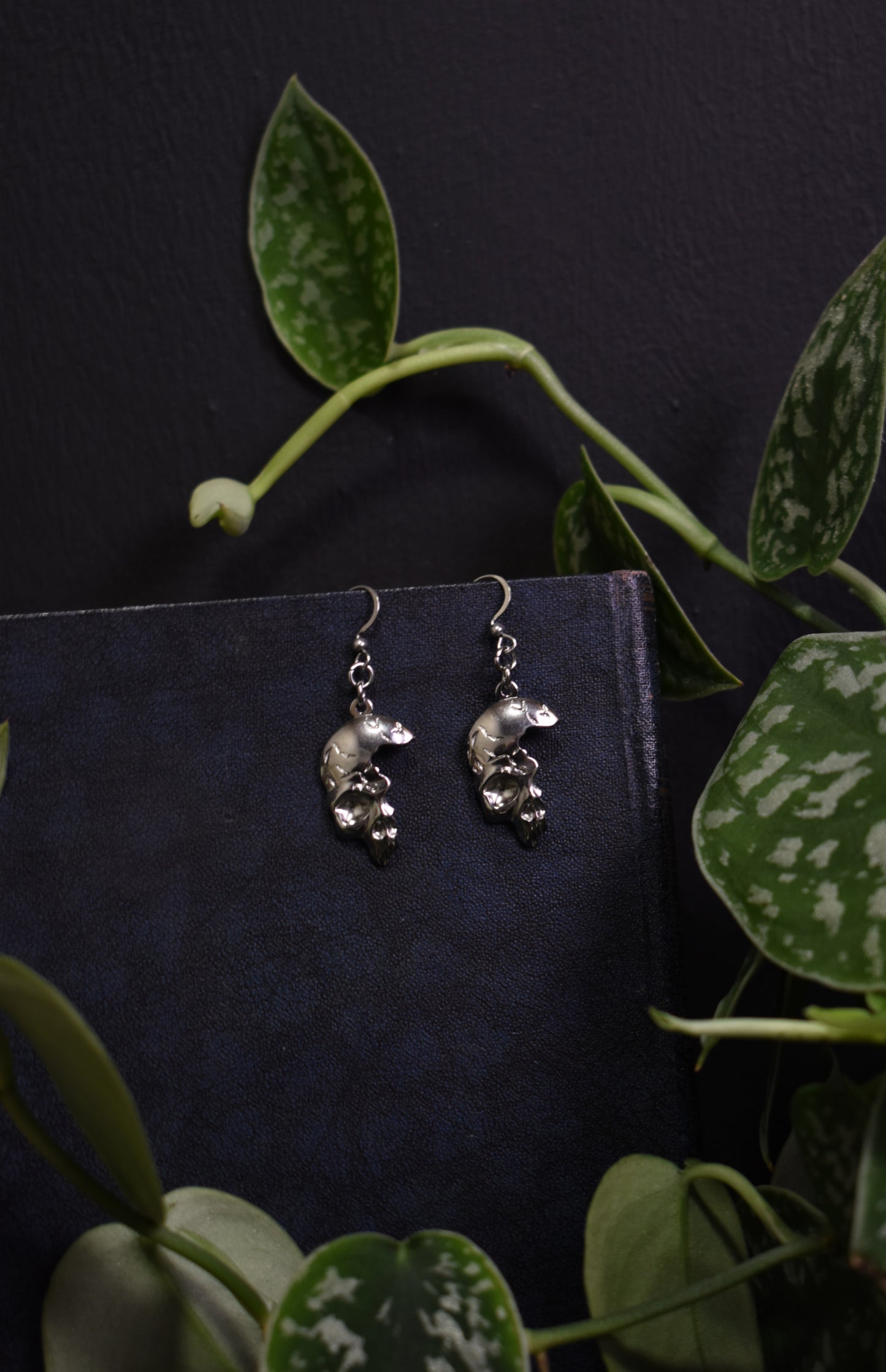 Fractured Fate Silver Earrings