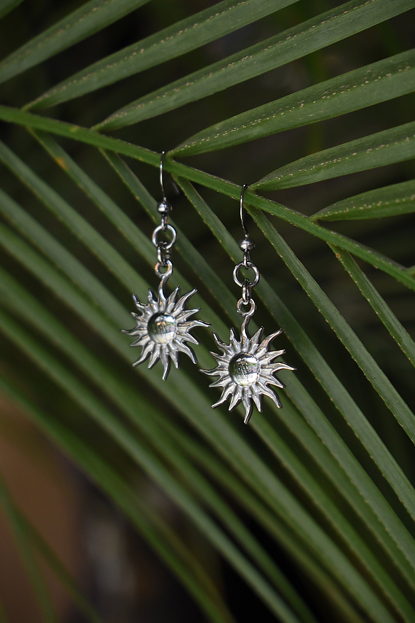 Nocturne Halo Earrings ~ Silver