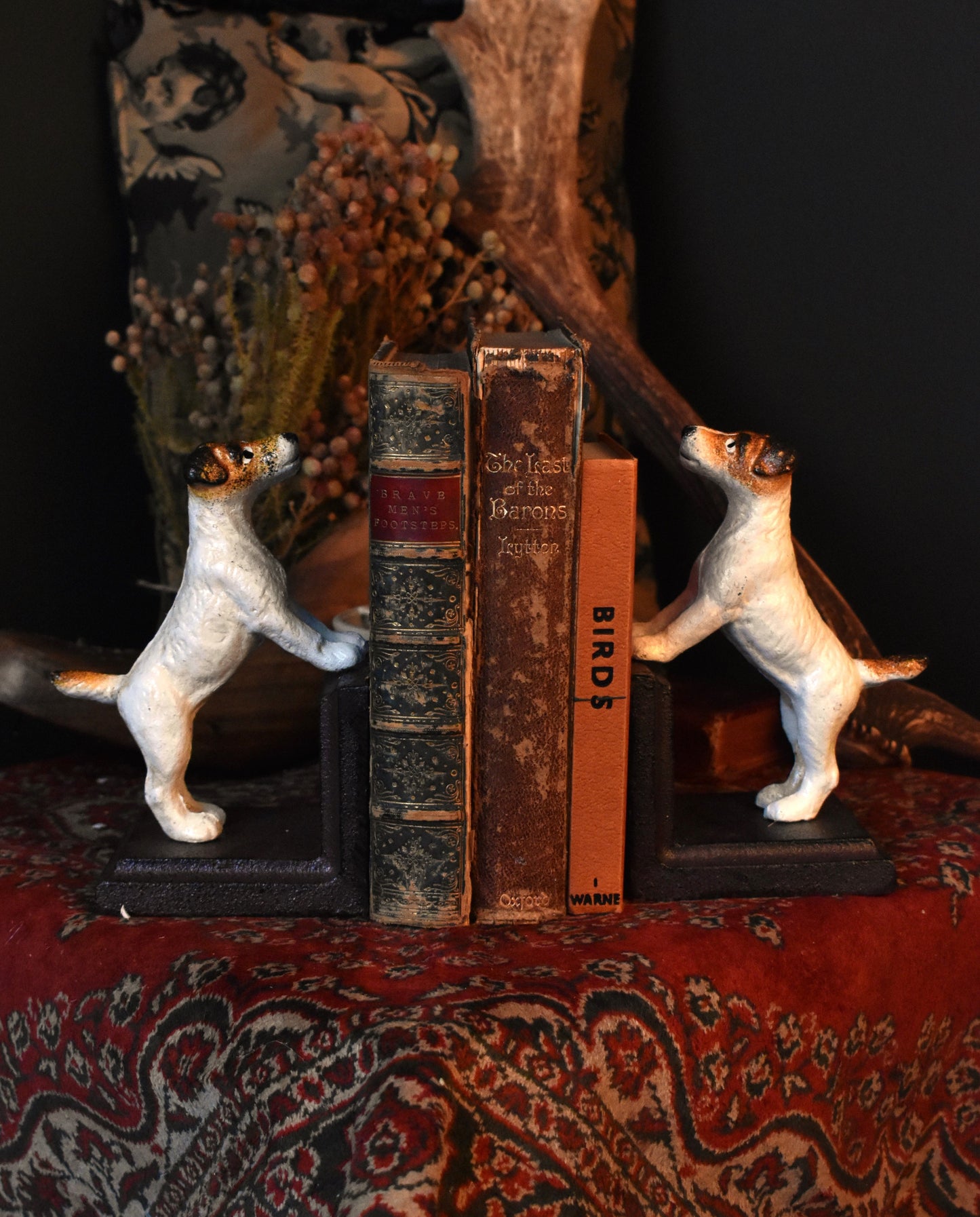 Pair Of Iron Terrier Bookends