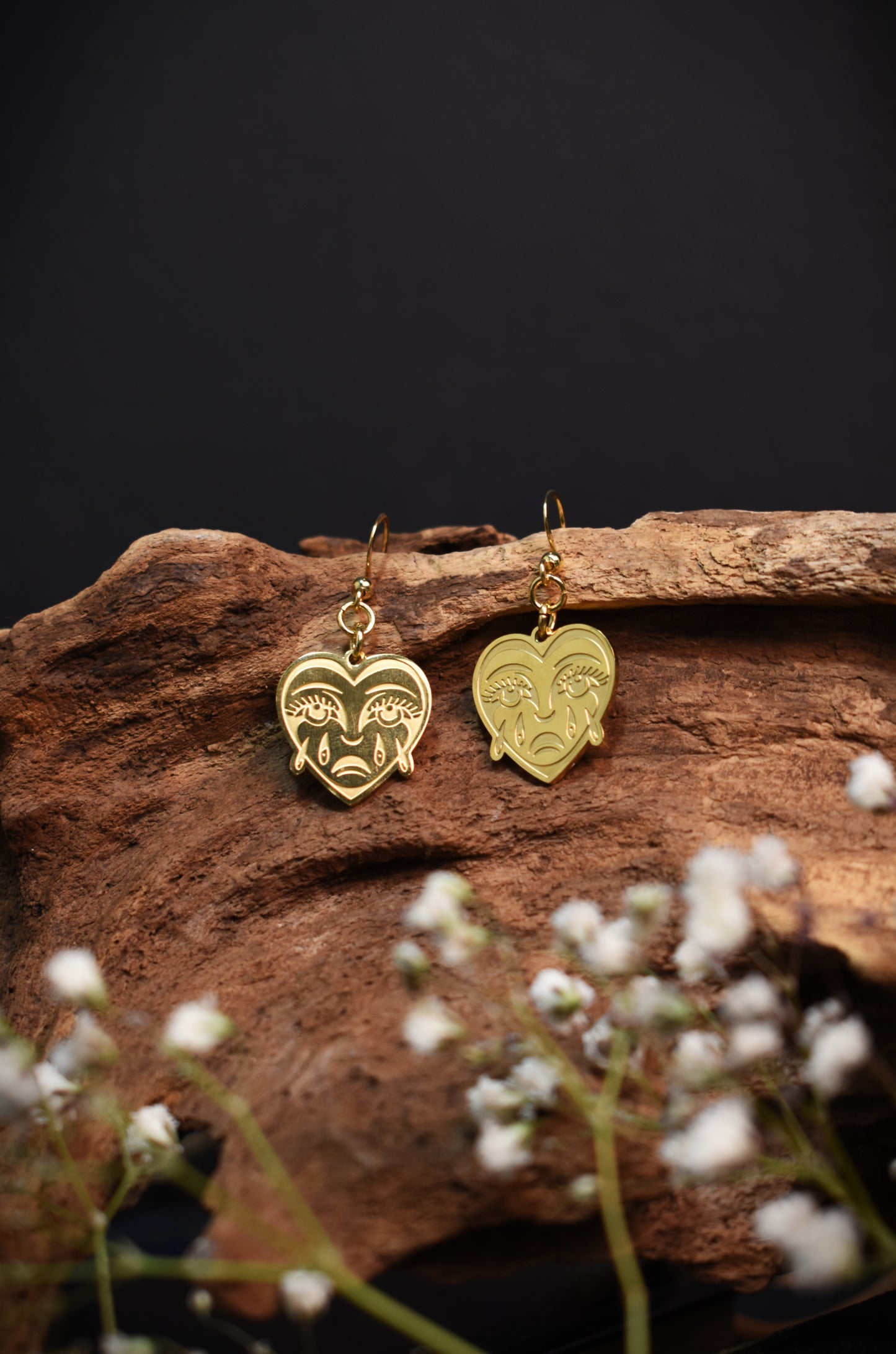 Gold Heartache Earrings