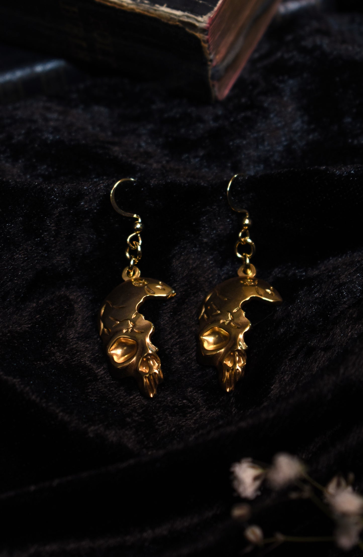 Fractured Fate Gold Earrings