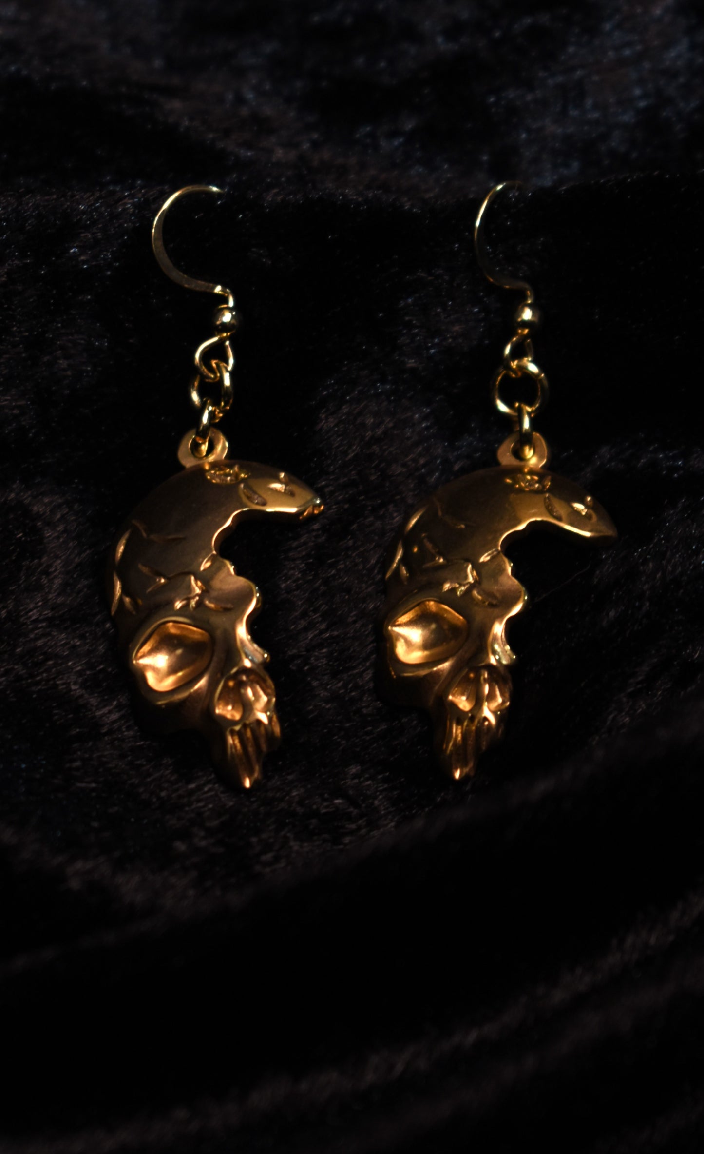 Fractured Fate Gold Earrings