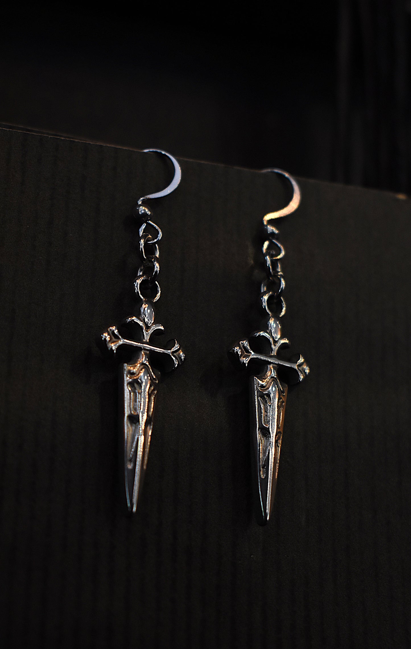 Fatal Vow Earrings ~ Silver