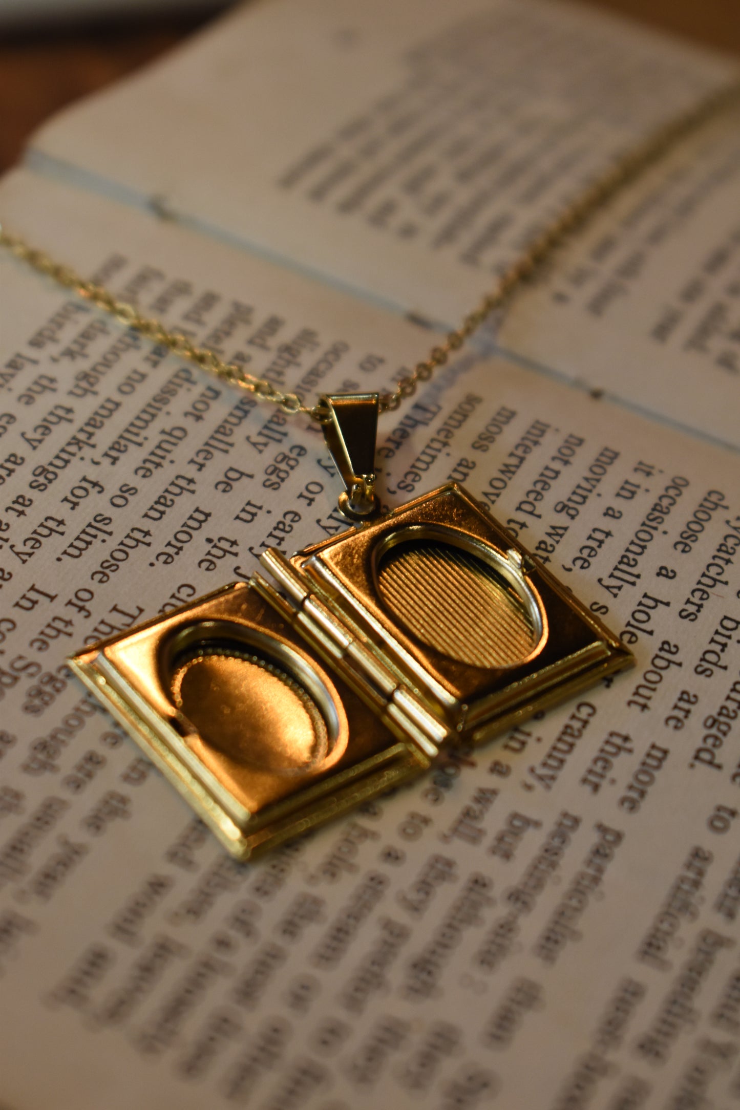 The Book Of Secrets Necklace ~ Gold