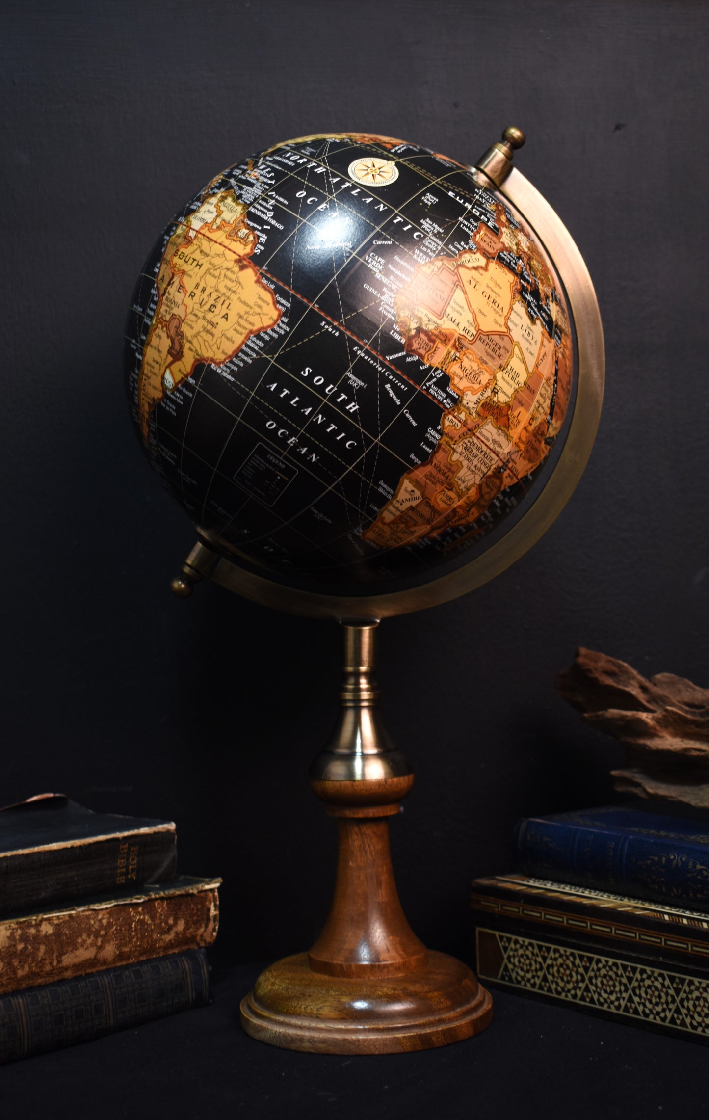 Antique Black Globe