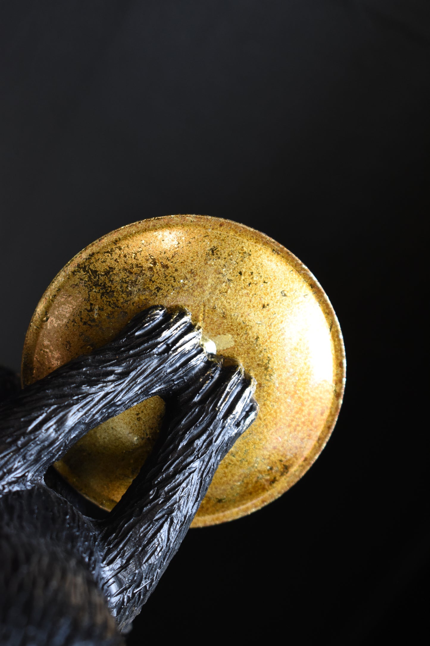 Mouse Candle Holder ~ Black & Gold