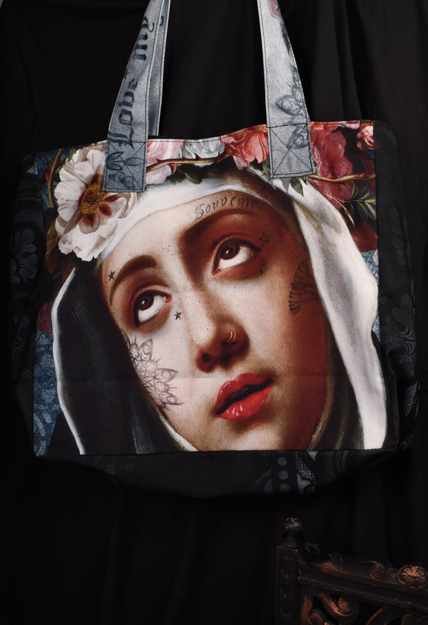 Saint Rita Voglio Bene Canvas Bag