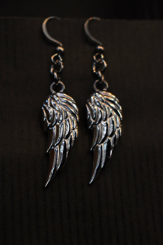 Fallen Grace Earrings ~ Silver