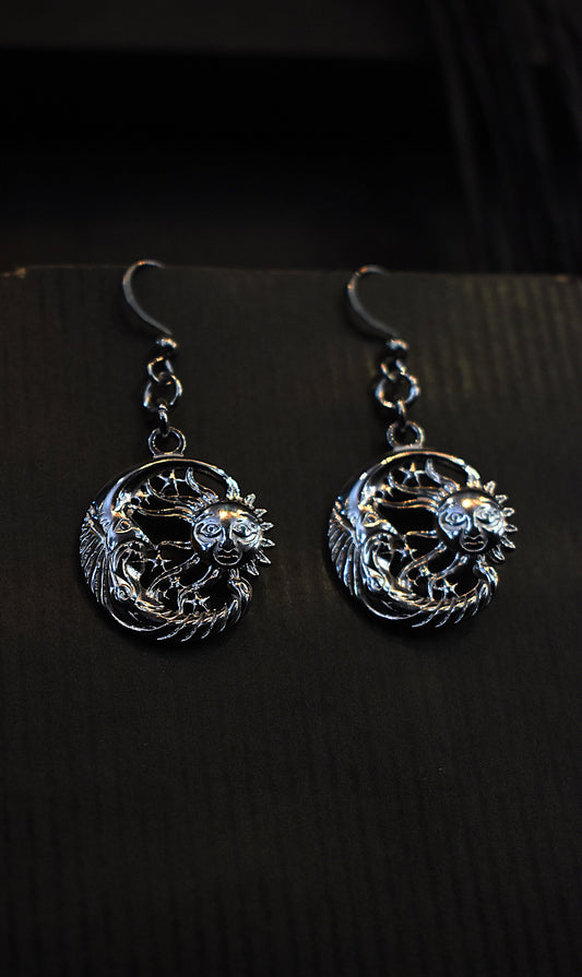 Eternal Eclipse Earrings ~ Silver