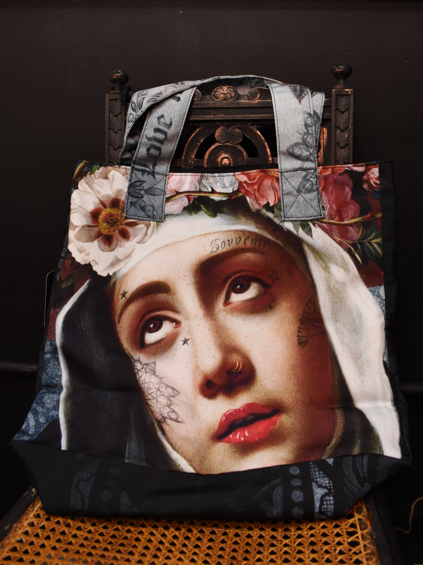 Saint Rita Voglio Bene Canvas Bag