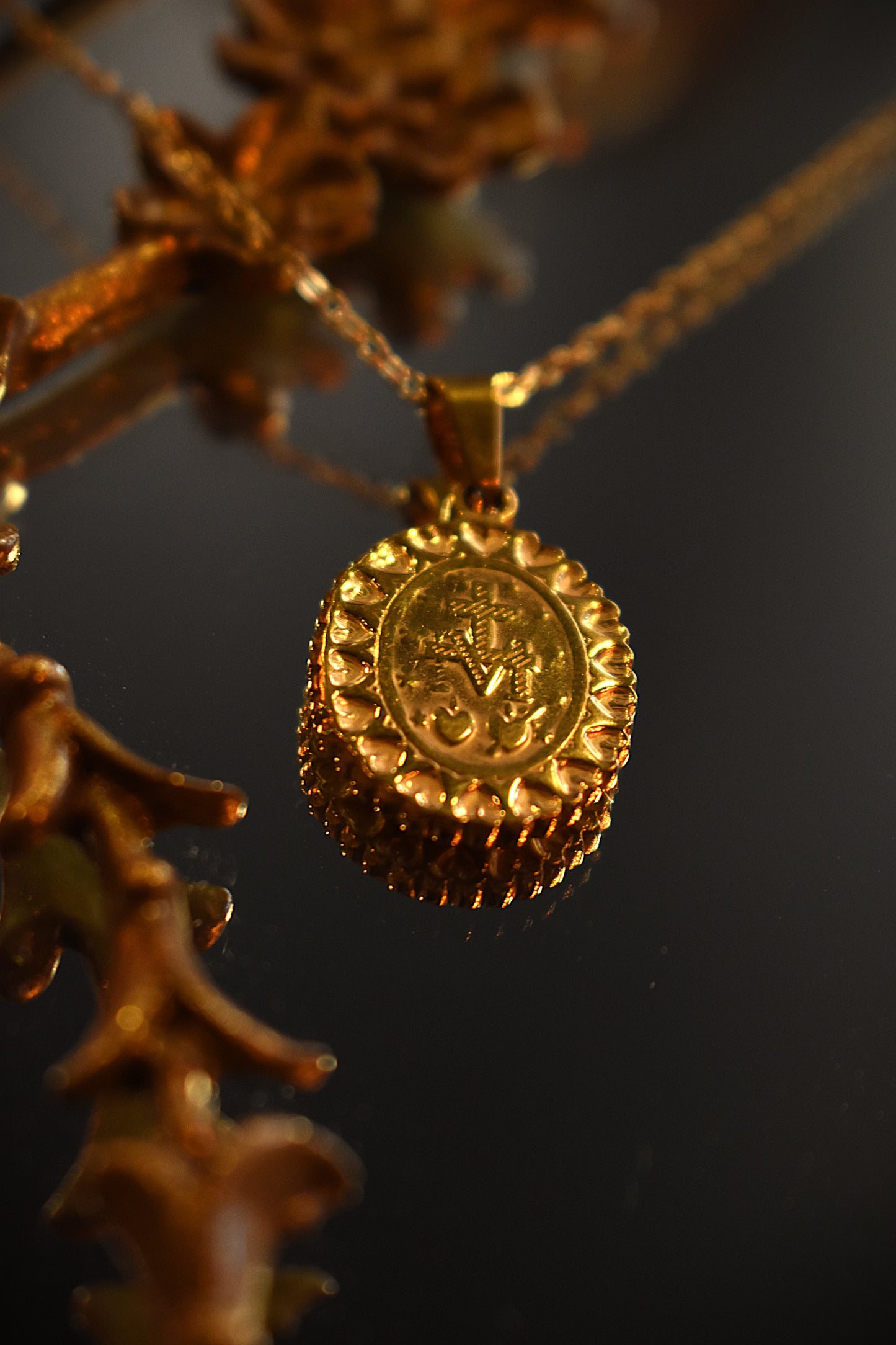 Veiled Saint Necklace ~ Gold