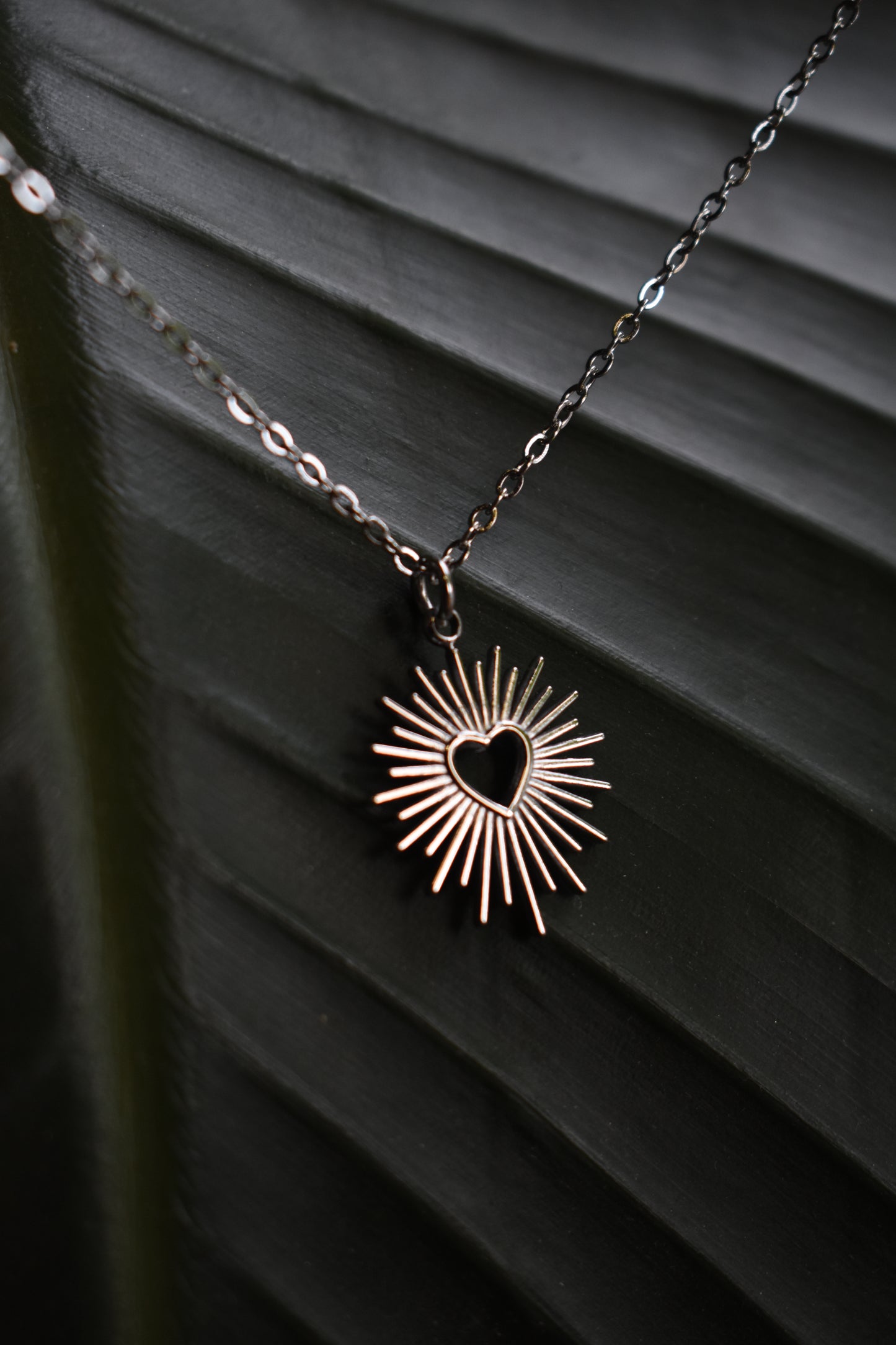 Radiant Heart Necklace ~ Silver
