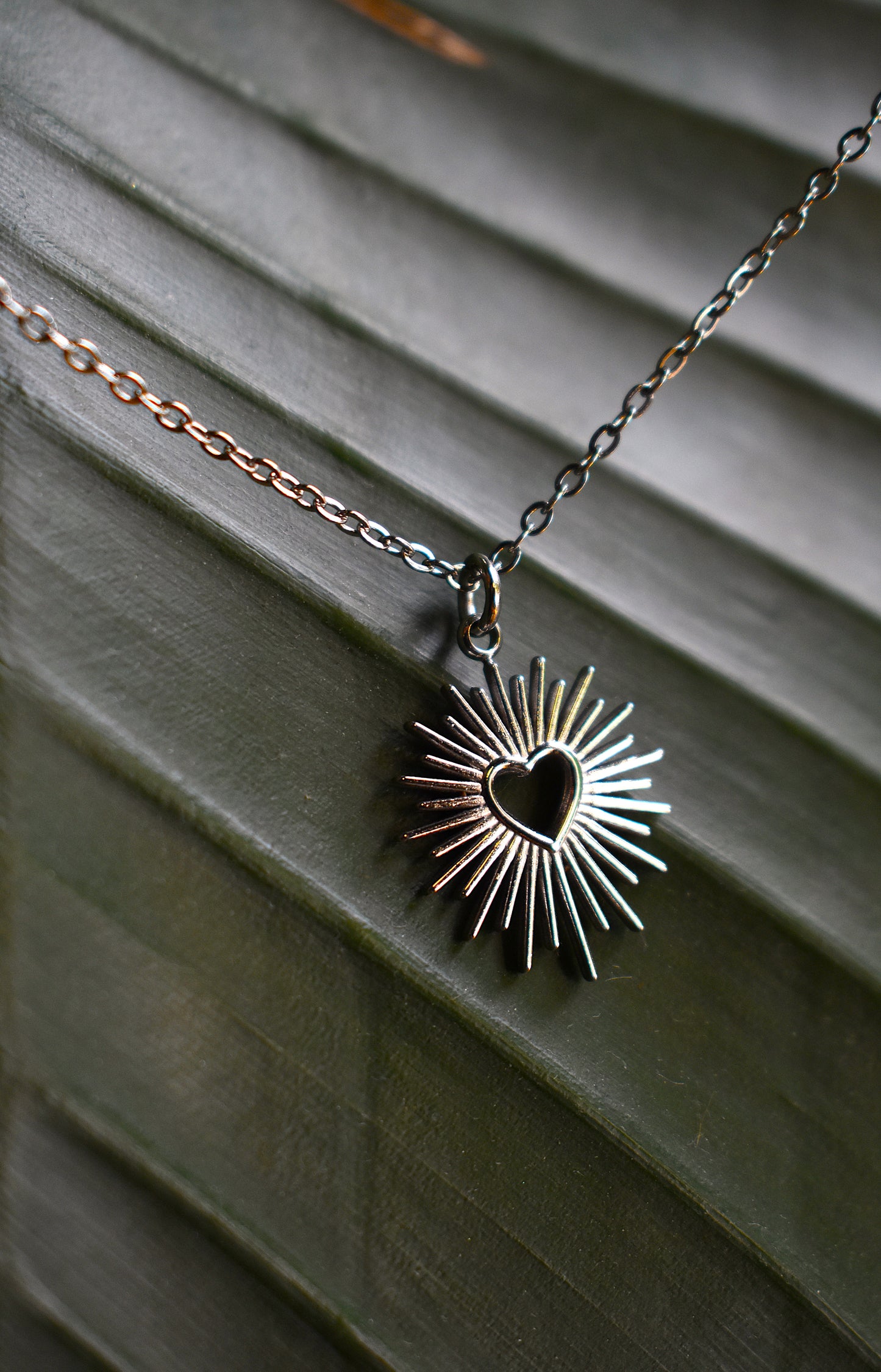 Radiant Heart Necklace ~ Silver