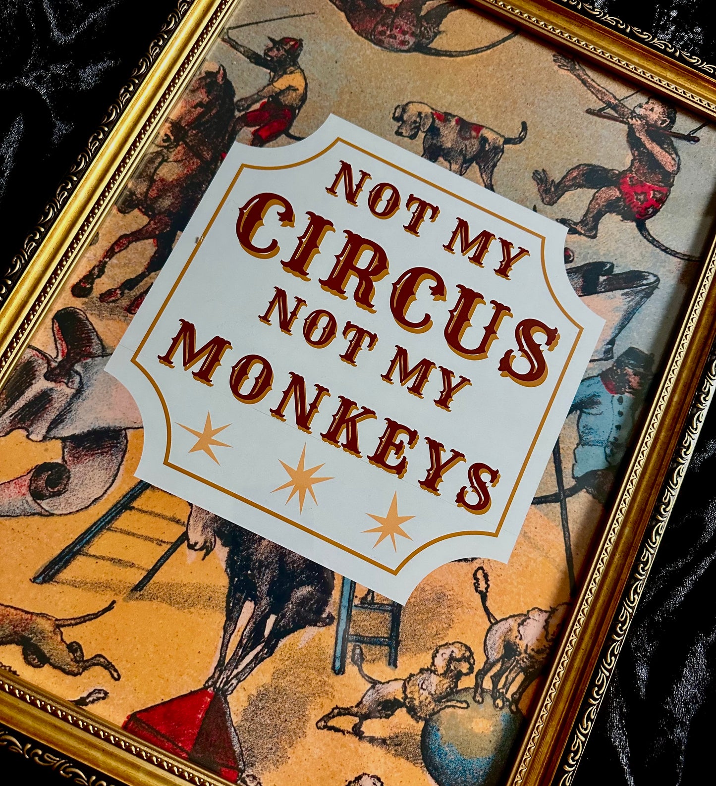 Not My Circus Not my Monkeys A3 Print