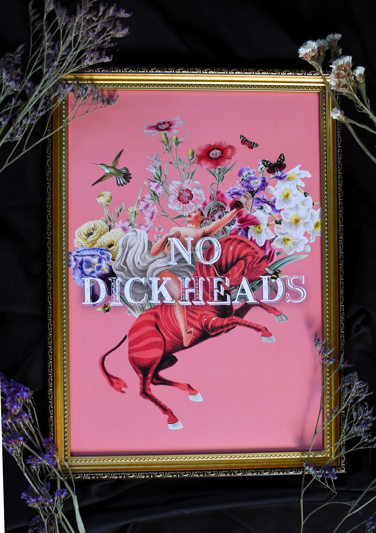 No Dickheads A3 Print