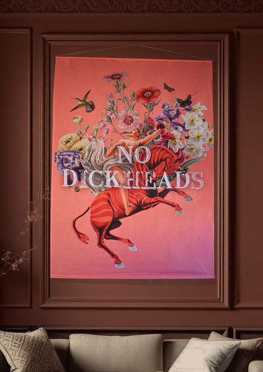 No Dickheads Wall Hanging