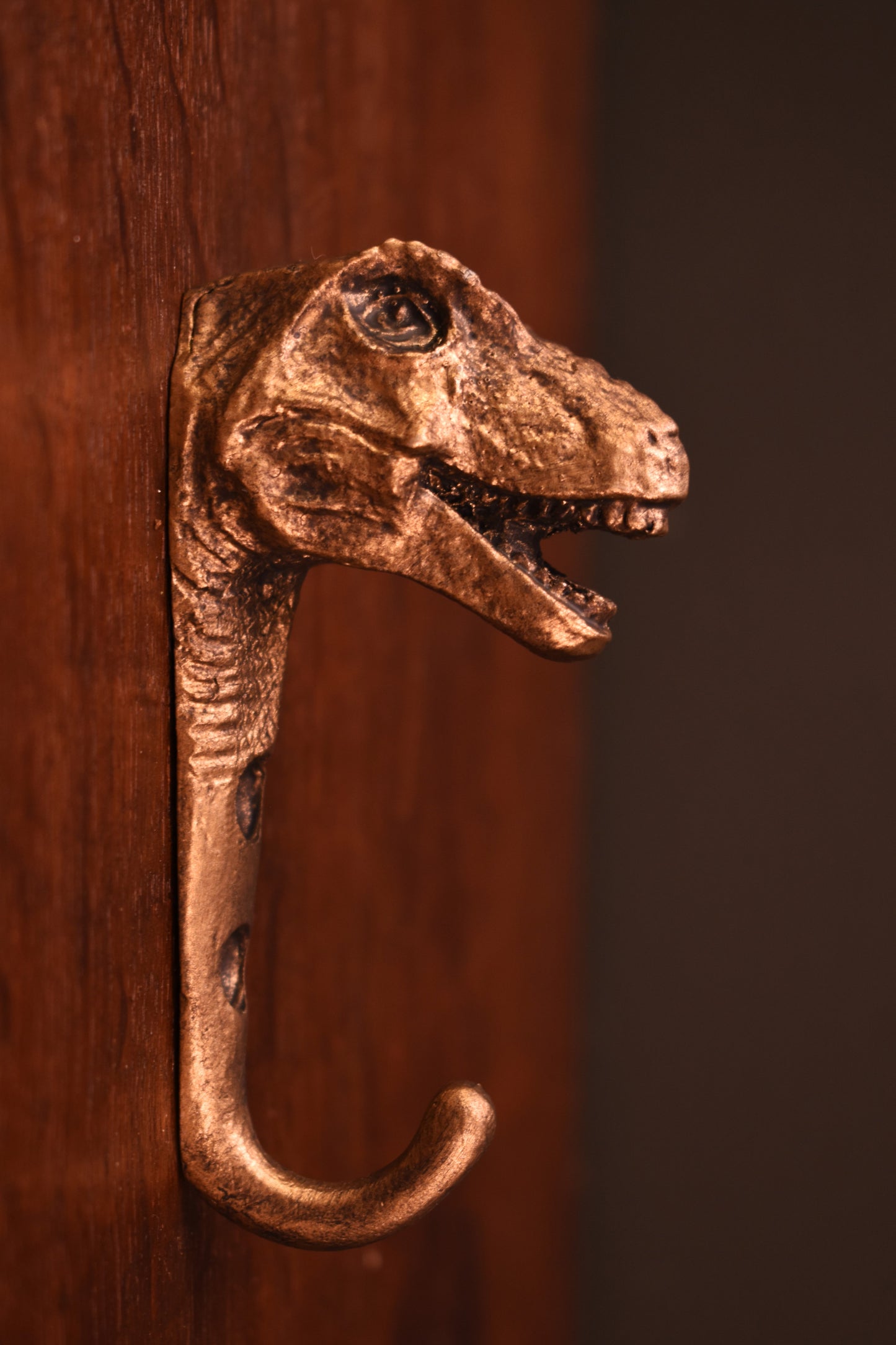 T- Rex Gold Wall Hook