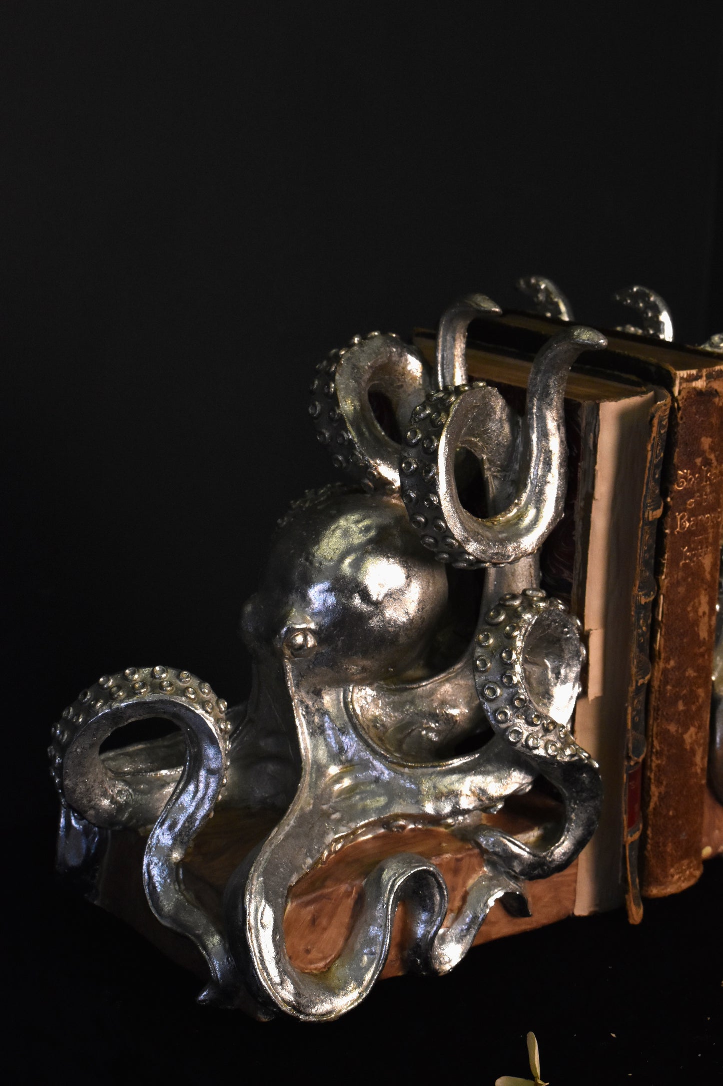 Pair of Silver Octopus Bookends